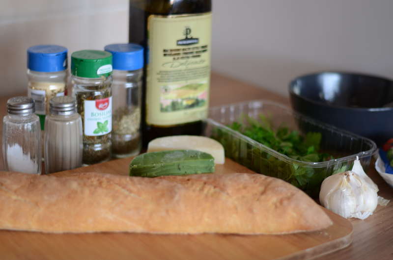 red lentil paprikash and garlic bread