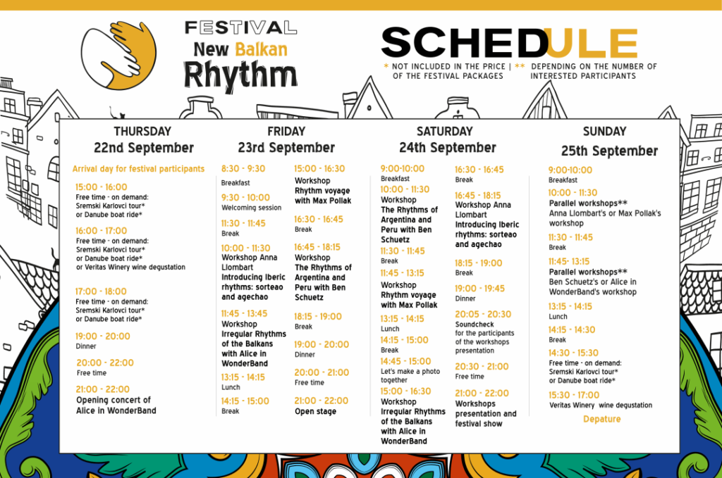 Schedule New Balkan Rhythm festival