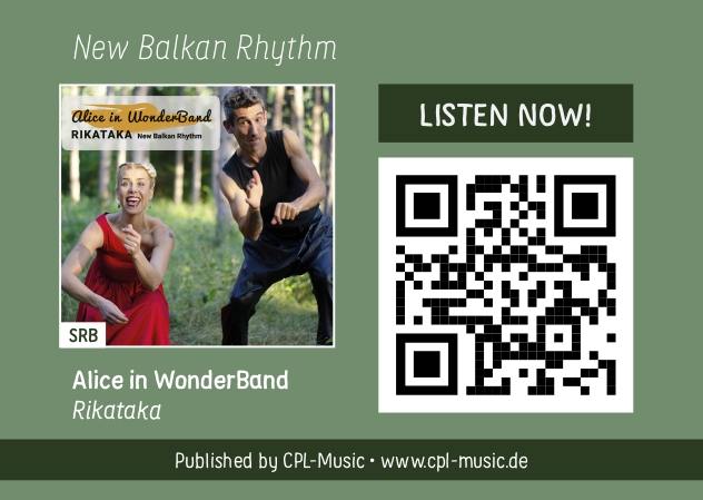 QR Codea Karte Aice in WonderBand RikTaka New Balkan Rhythm CPL Music