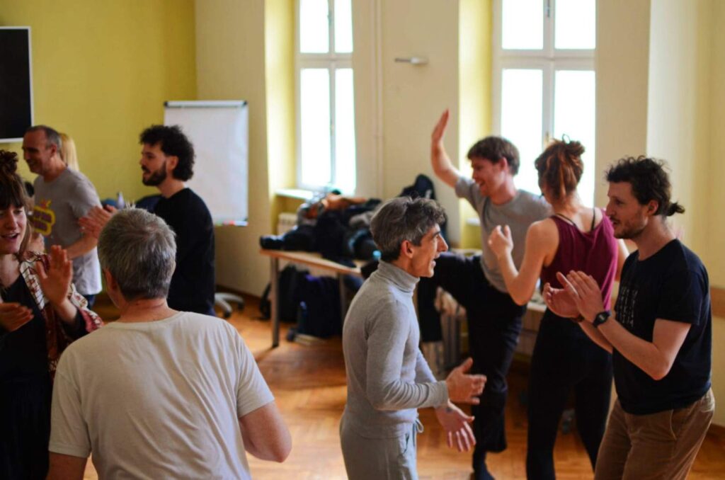 Body music seminar Students of Lumier University Lyon Photo: Alisa Dinjaški