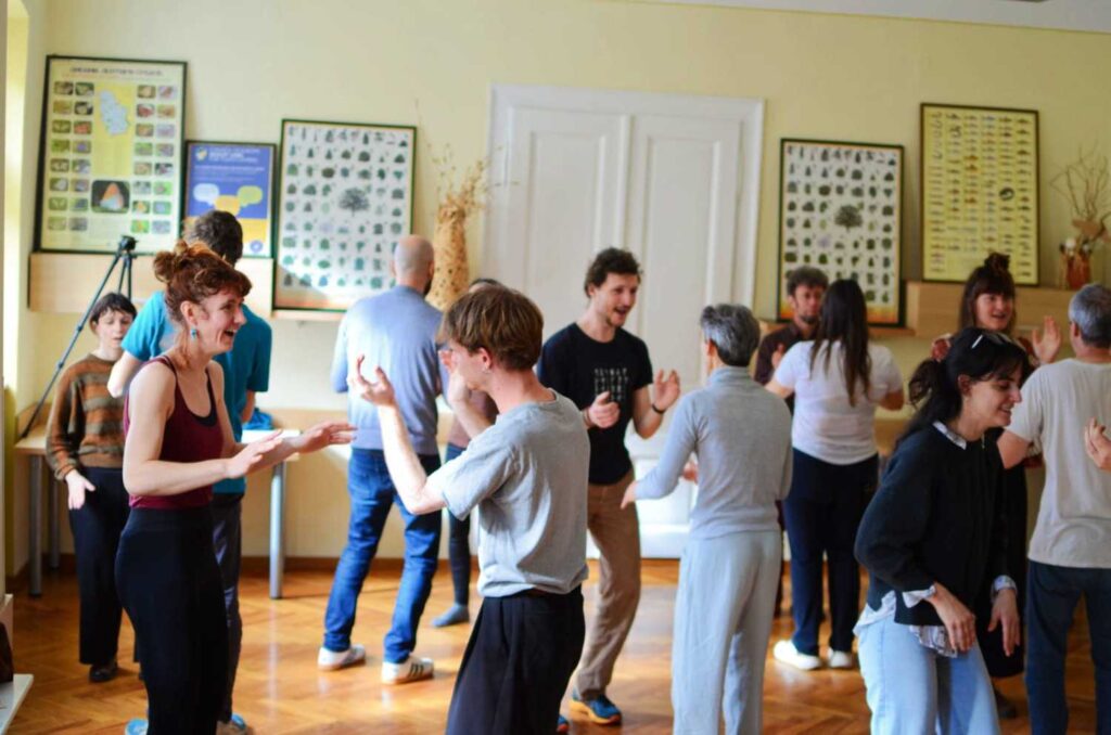 Body music seminar Students of Lumier University Lyon Photo: Alisa Dinjaški