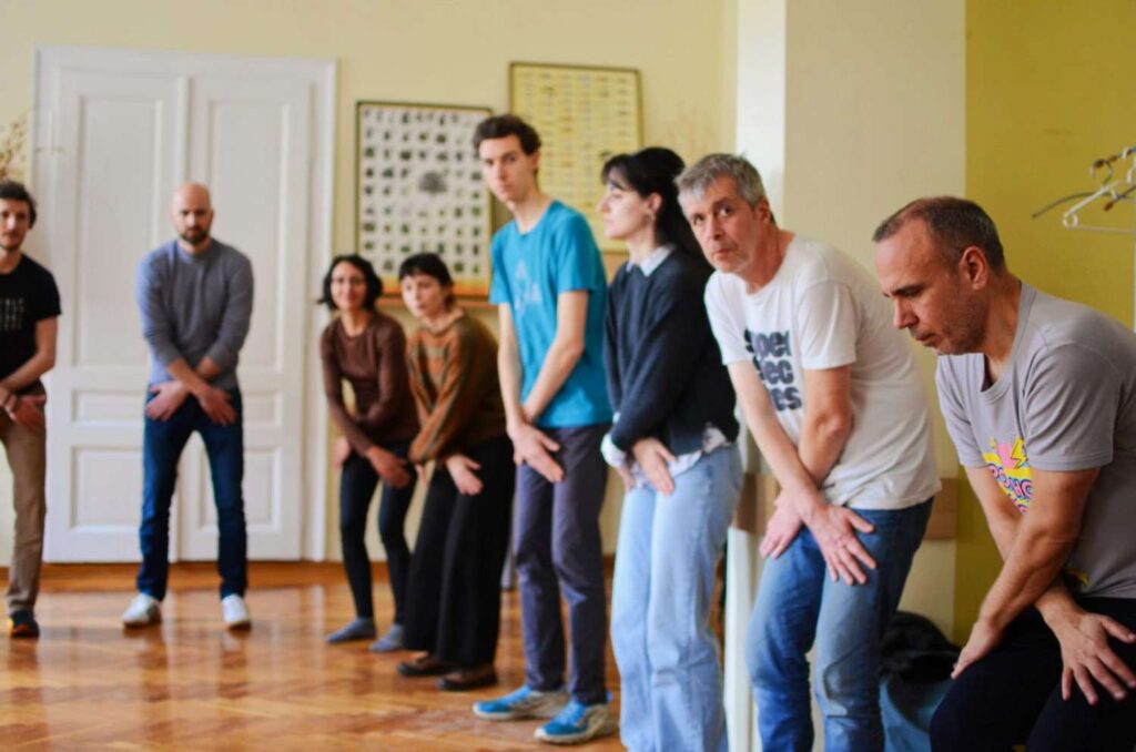 Body music seminar Students of Lumier University Lyon Photo: Alisa Dinjaški