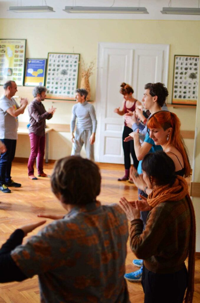 Body music seminar Students of Lumier University Lyon Photo: Alisa Dinjaški