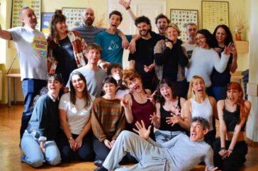 Body music seminar Students of Lumier University Lyon Photo: Alisa Dinjaški